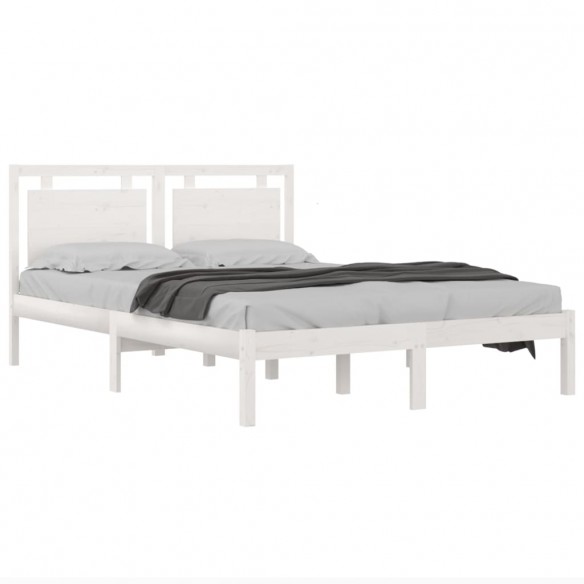 Cadre de lit Blanc Bois massif 180x200 cm Super King