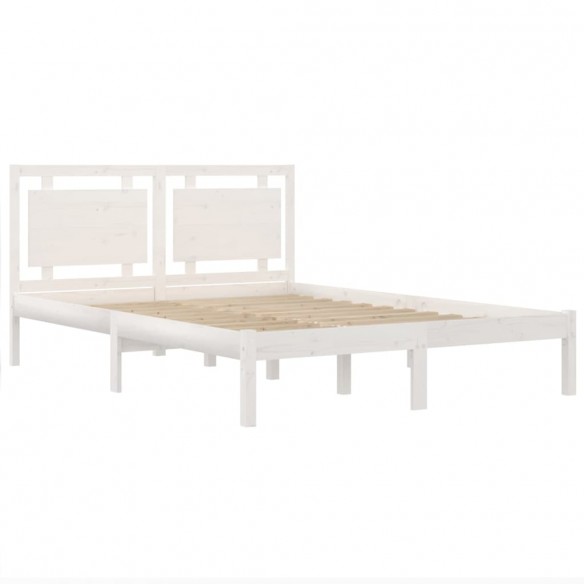 Cadre de lit Blanc Bois massif 180x200 cm Super King