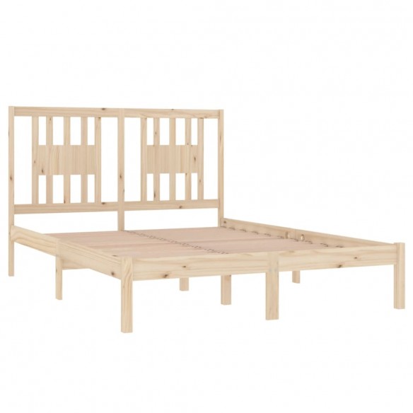 Cadre de lit bois massif 135x190 cm double