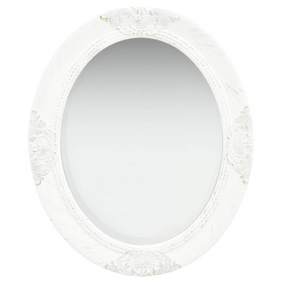 Miroir mural style baroque 50x60 cm Blanc