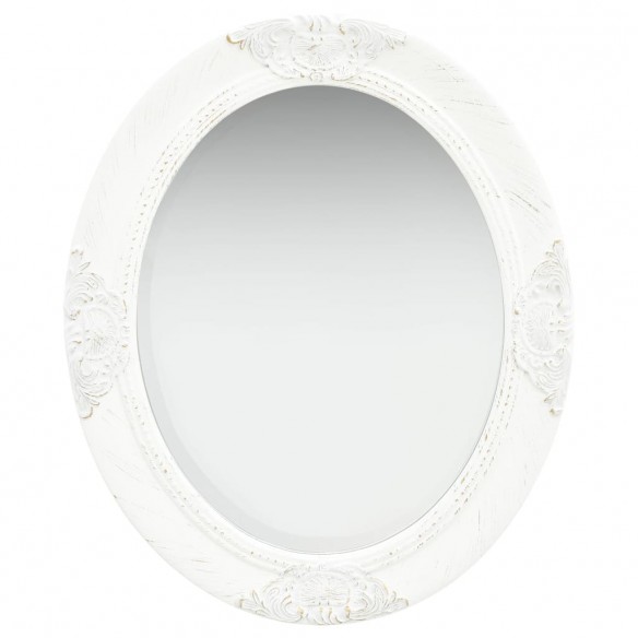 Miroir mural style baroque 50x60 cm Blanc