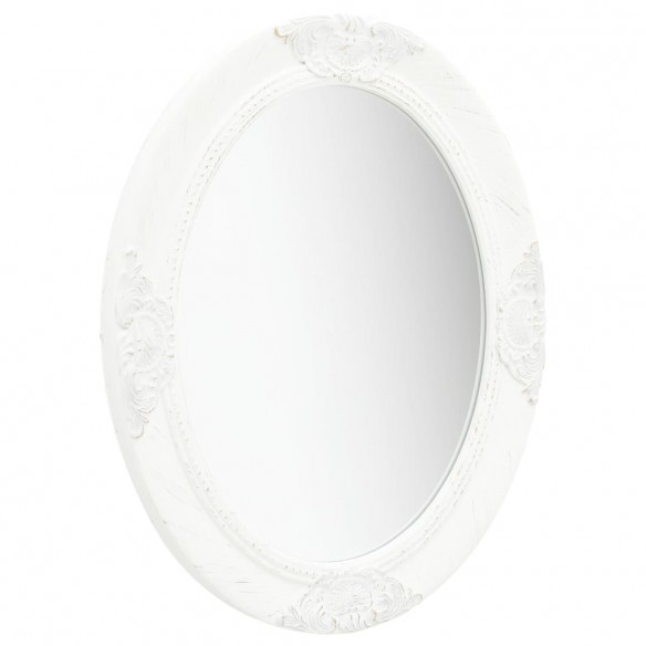 Miroir mural style baroque 50x60 cm Blanc