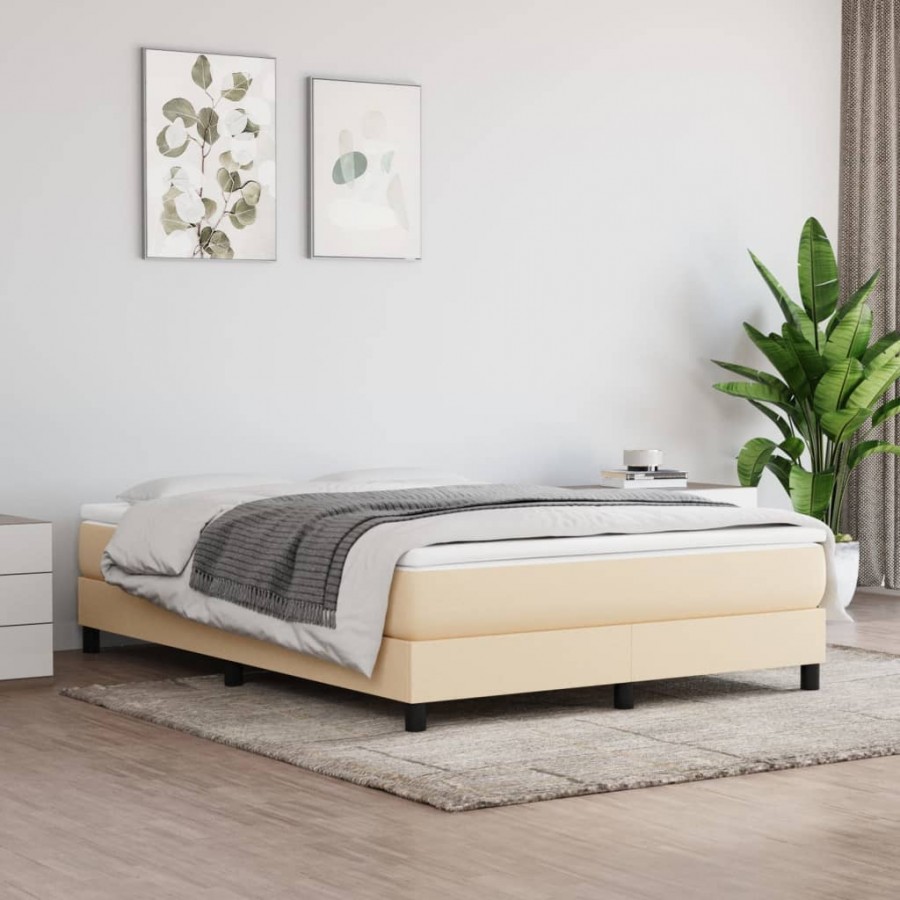 Matelas de lit à ressorts ensachés Crème 140x190x20 cm Tissu