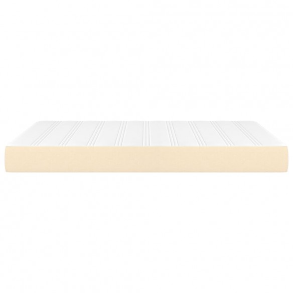 Matelas de lit à ressorts ensachés Crème 140x190x20 cm Tissu