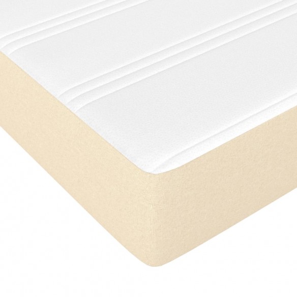 Matelas de lit à ressorts ensachés Crème 140x190x20 cm Tissu