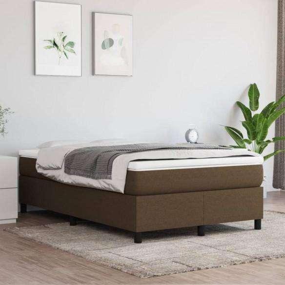 Cadre de lit avec matelas Marron foncé 120x200 cm