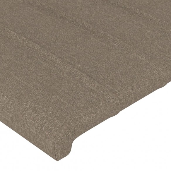 Tête de lit à LED Taupe 144x5x118/128 cm Tissu