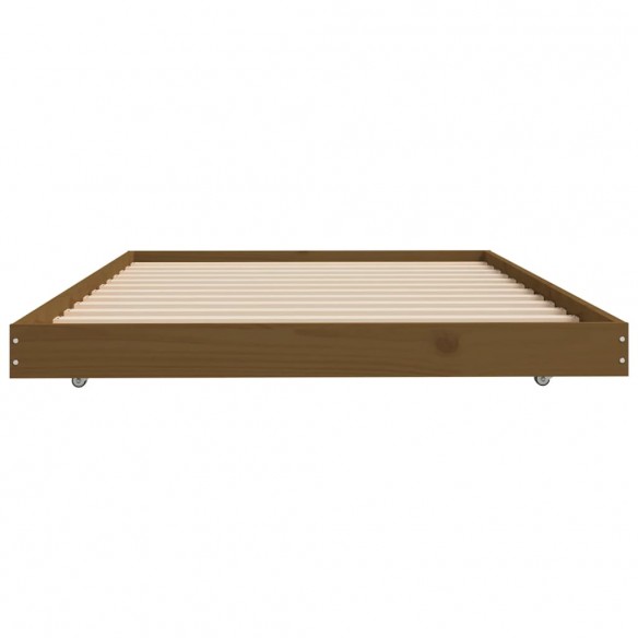 Cadre de lit Marron miel 90x200 cm Bois de pin massif