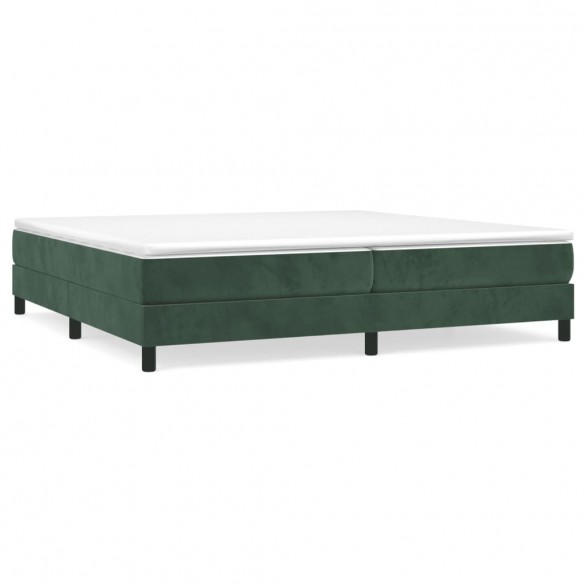 Cadre de lit Vert foncé 200x200 cm Velours