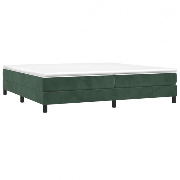 Cadre de lit Vert foncé 200x200 cm Velours