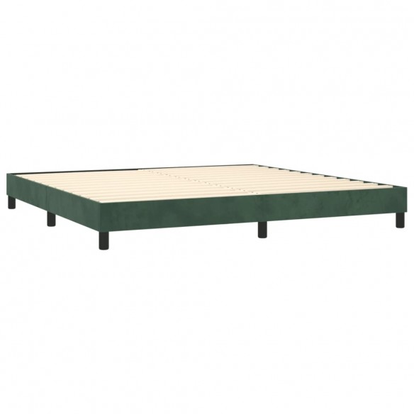 Cadre de lit Vert foncé 200x200 cm Velours