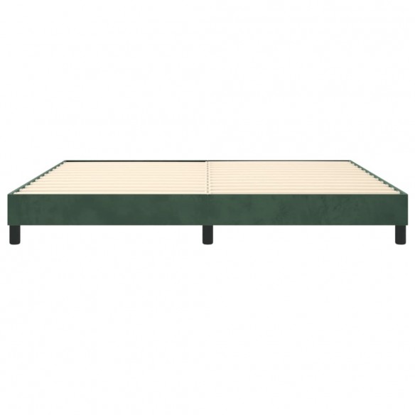 Cadre de lit Vert foncé 200x200 cm Velours