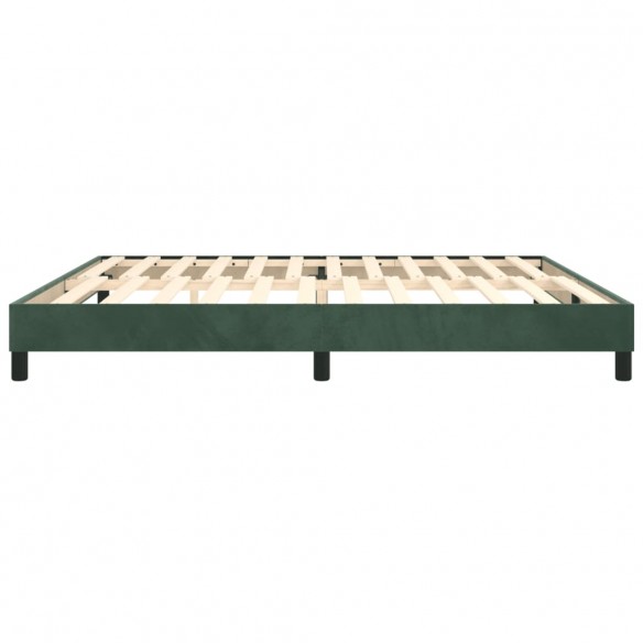 Cadre de lit Vert foncé 200x200 cm Velours