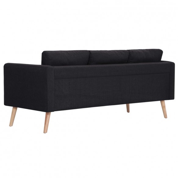 Ensemble de canapé 2 pcs Tissu Noir