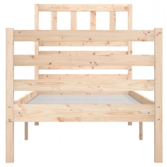 Cadre de lit bois massif 90x190 cm simple