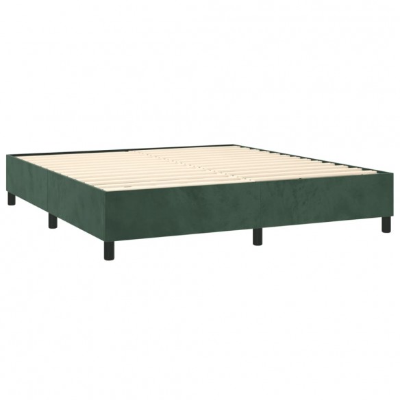 Cadre de lit Vert foncé 180x200 cm Velours