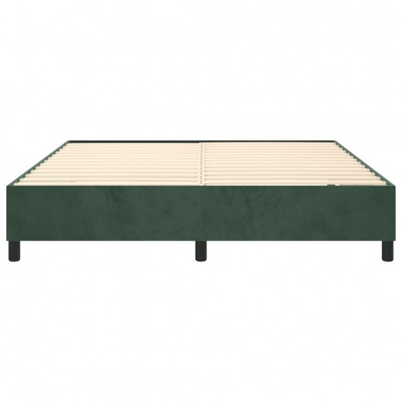 Cadre de lit Vert foncé 180x200 cm Velours