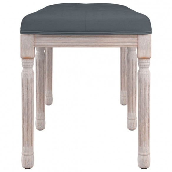 Banc Gris foncé 110x40x49 cm Velours