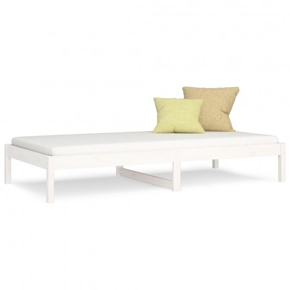 Lit de jour Blanc 90x190 cm Simple Bois de pin massif