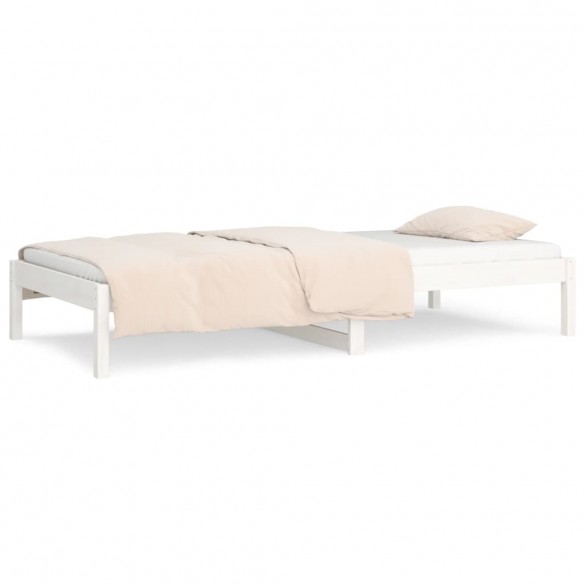 Lit de jour Blanc 90x190 cm Simple Bois de pin massif