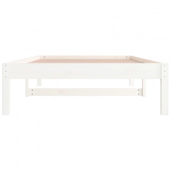 Lit de jour Blanc 90x190 cm Simple Bois de pin massif