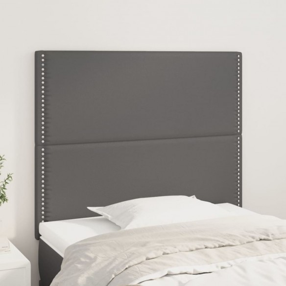 Têtes de lit 2 pcs Gris 100x5x78/88 cm Similicuir