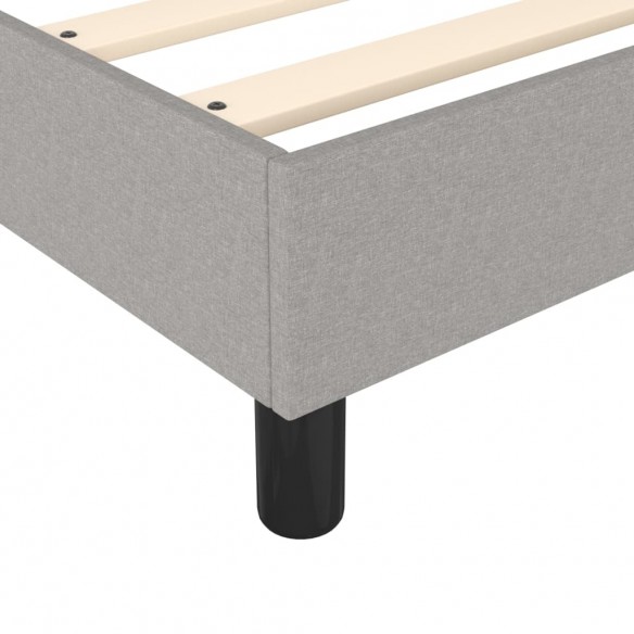 Cadre de lit avec matelas Gris clair 200x200cm Tissu