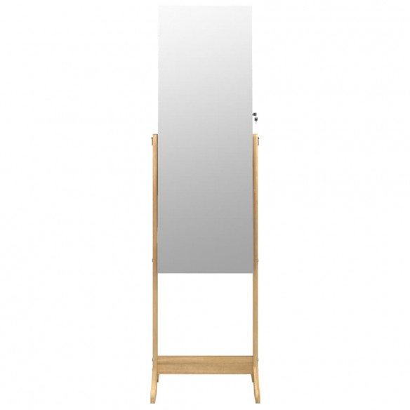 Armoire à bijoux avec miroir sur pied 42x38x152 cm