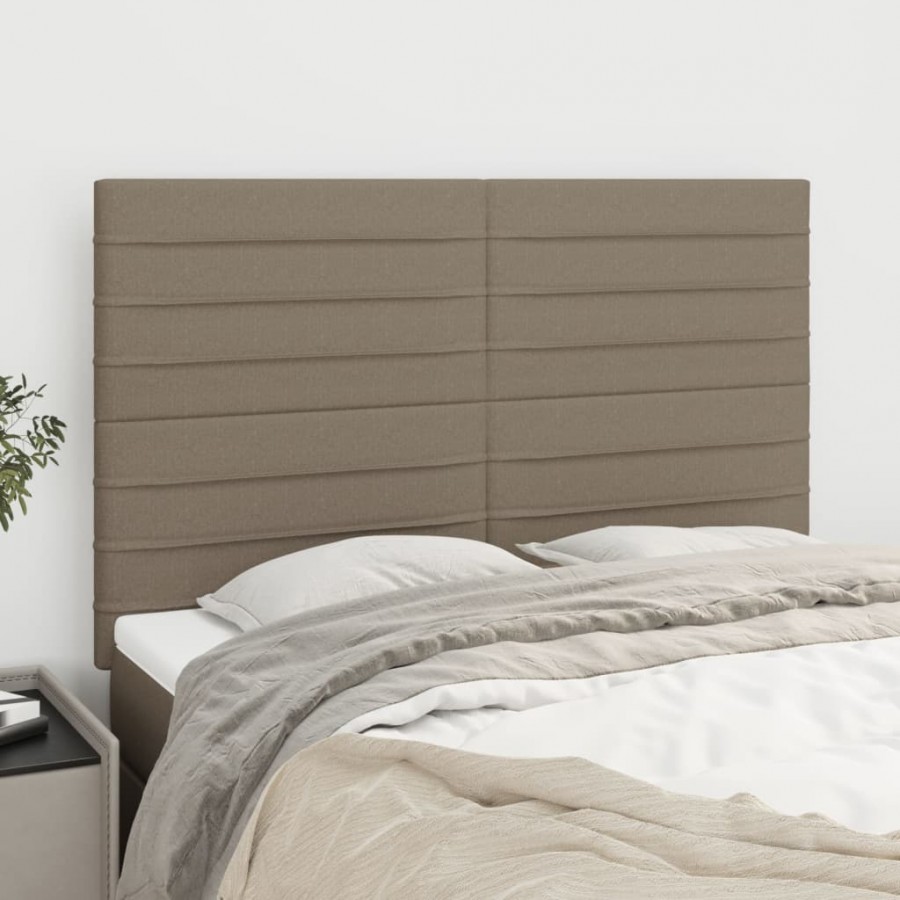 Têtes de lit 4 pcs Taupe 72x5x78/88 cm Tissu