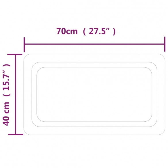 Miroir de salle de bain à LED 40x70 cm