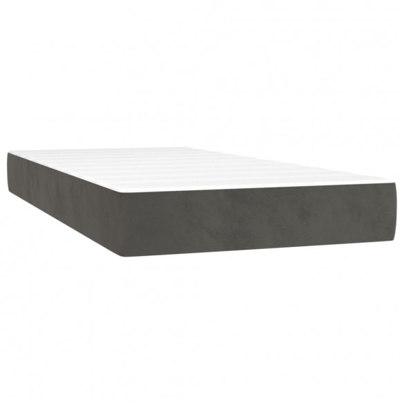 Matelas de lit à ressorts ensachés Gris foncé 80x200x20 cm