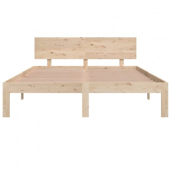 Cadre de lit Bois de pin massif 140x190 cm