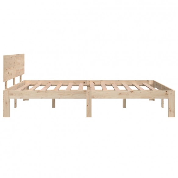 Cadre de lit Bois de pin massif 140x190 cm