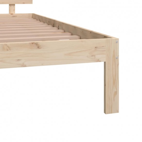 Cadre de lit Bois de pin massif 140x190 cm