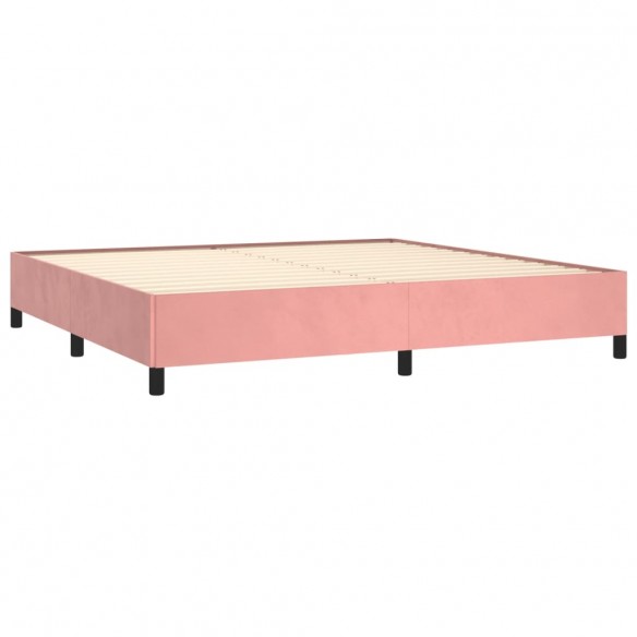 Cadre de lit Rose 200x200 cm Velours