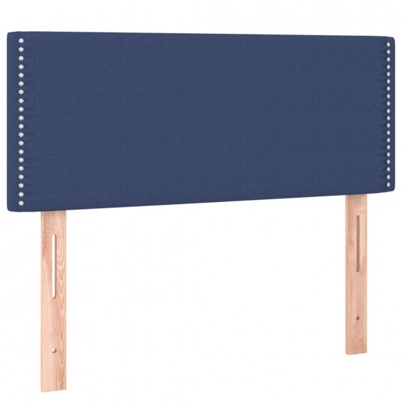 Cadre de lit avec matelas Bleu 90x190 cm Tissu