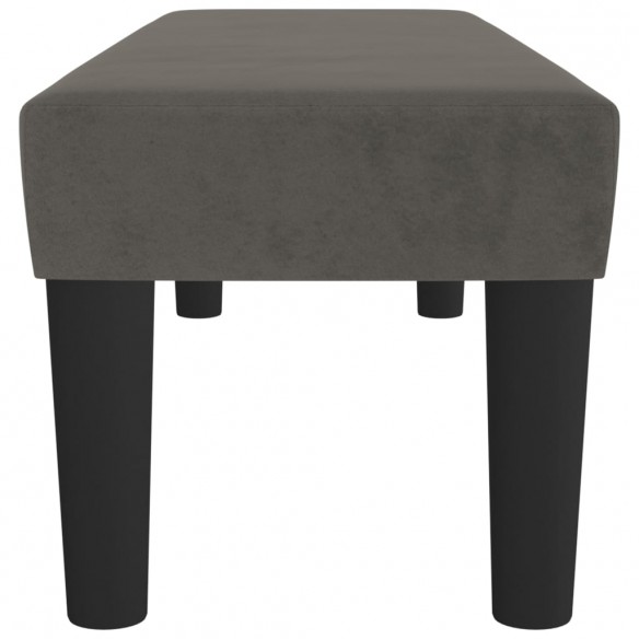 Banc Gris foncé 100x30x30 cm Velours