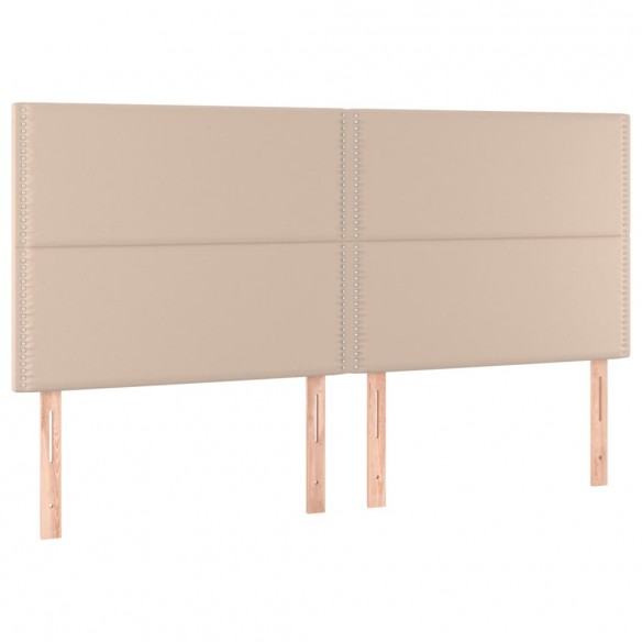 Têtes de lit 4 pcs Cappuccino 100x5x78/88 cm Similicuir