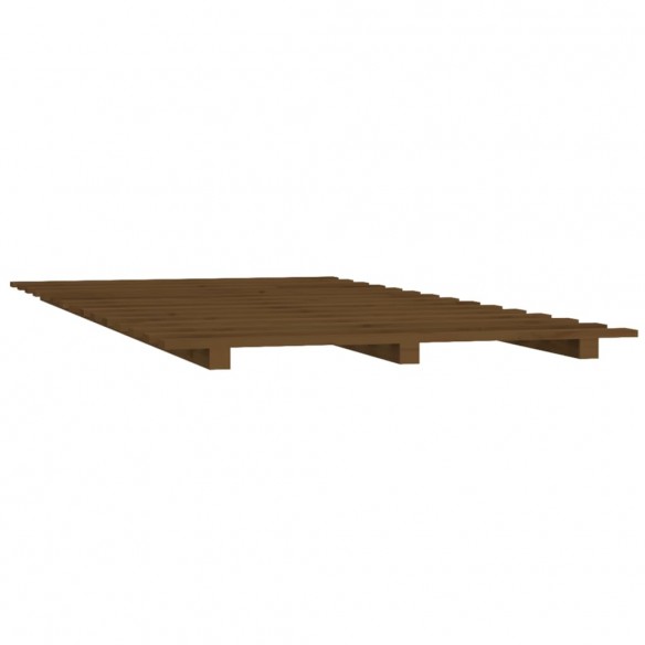 Cadre de lit Marron miel 75x190 cm Bois de pin massif