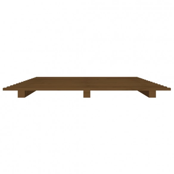 Cadre de lit Marron miel 75x190 cm Bois de pin massif