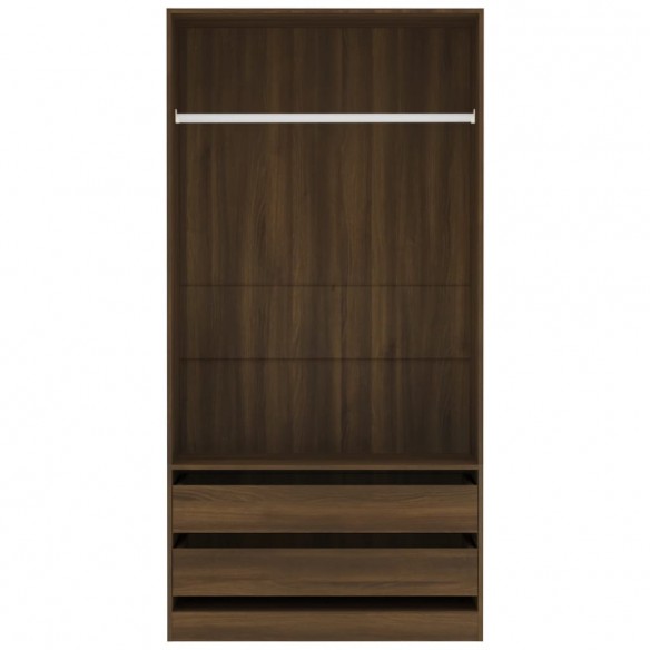 Garde-robe Chêne marron 100x50x200 cm Bois d'ingénierie