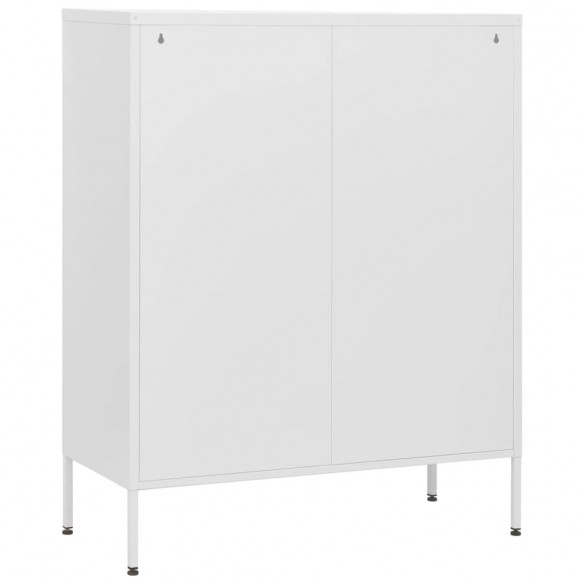 Commode Blanc 80x35x101,5 cm Acier