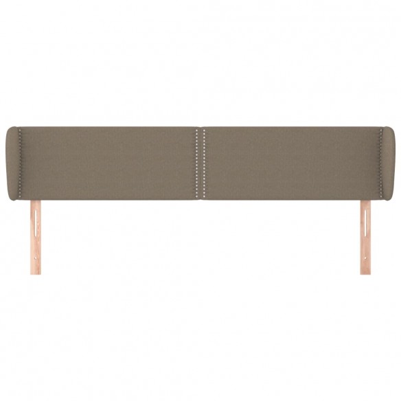 Tête de lit avec oreilles Taupe 203x23x78/88 cm Tissu