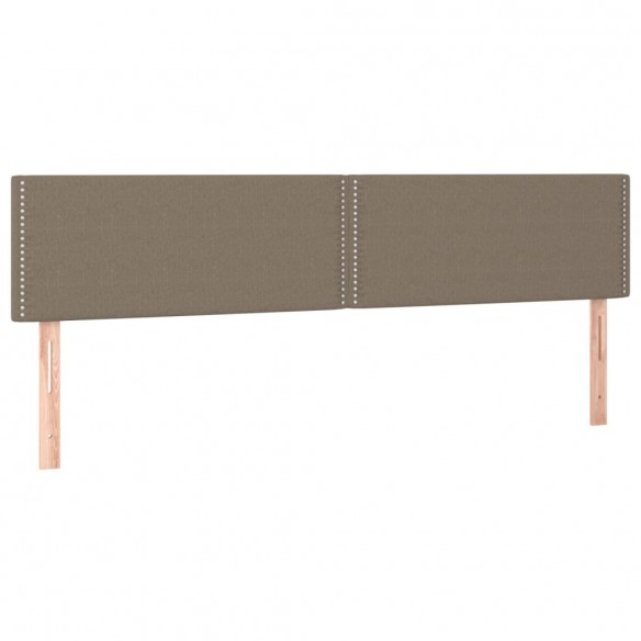 Têtes de lit 2 pcs Taupe 100x5x78/88 cm Tissu