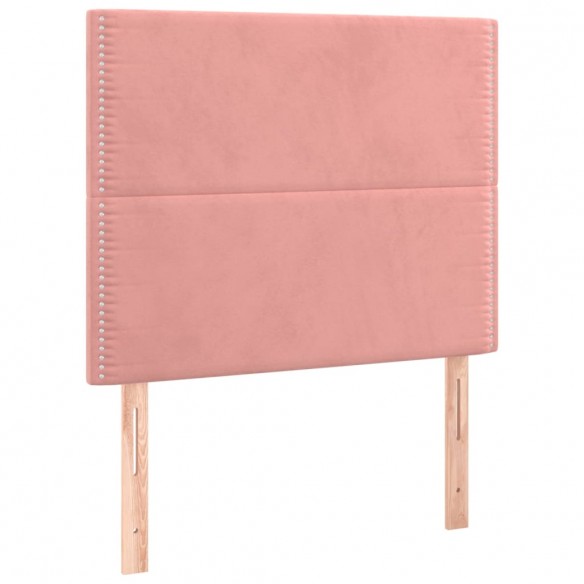 Têtes de lit 2 pcs Rose 100x5x78/88 cm Velours