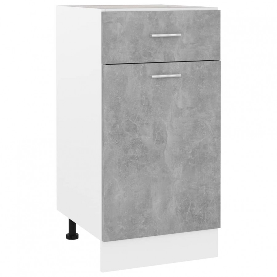 Armoire de plancher à tiroir Gris béton 40x46x81,5 cm Aggloméré