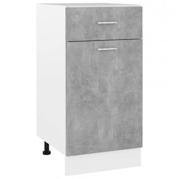 Armoire de plancher à tiroir Gris béton 40x46x81,5 cm Aggloméré