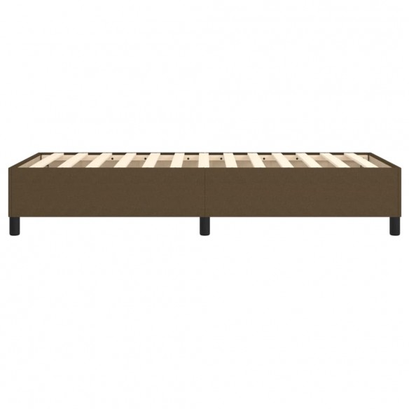 Cadre de lit Marron foncé 90x190 cm Tissu