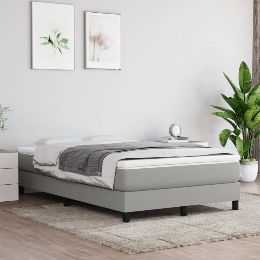 Matelas de lit à ressorts ensachés Gris clair 120x200x20 cm