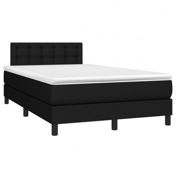 Cadre de lit avec matelas Noir 120x200 cm Tissu